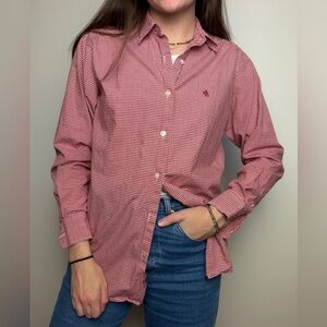 Ralph Lauren red gingham cottage core button up copenhagen style size S/M